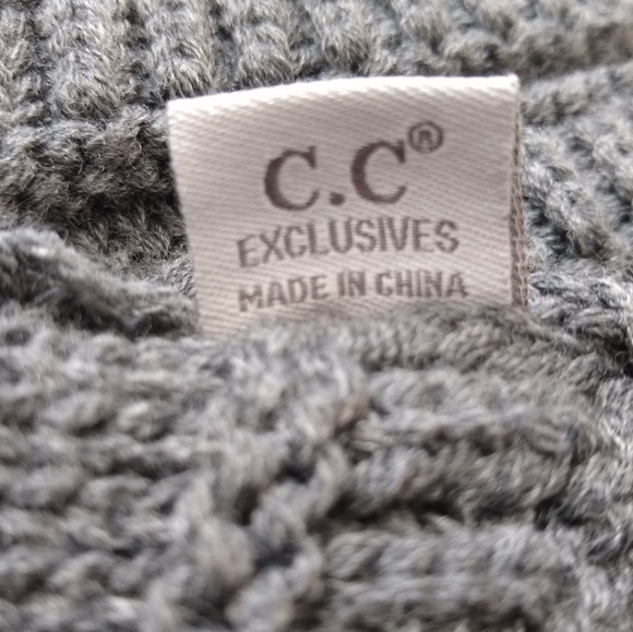 C.C Exclusive Classic Dark Grey Unisex Beanie Hat Cozy Warm One Size - Picture 5 of 8